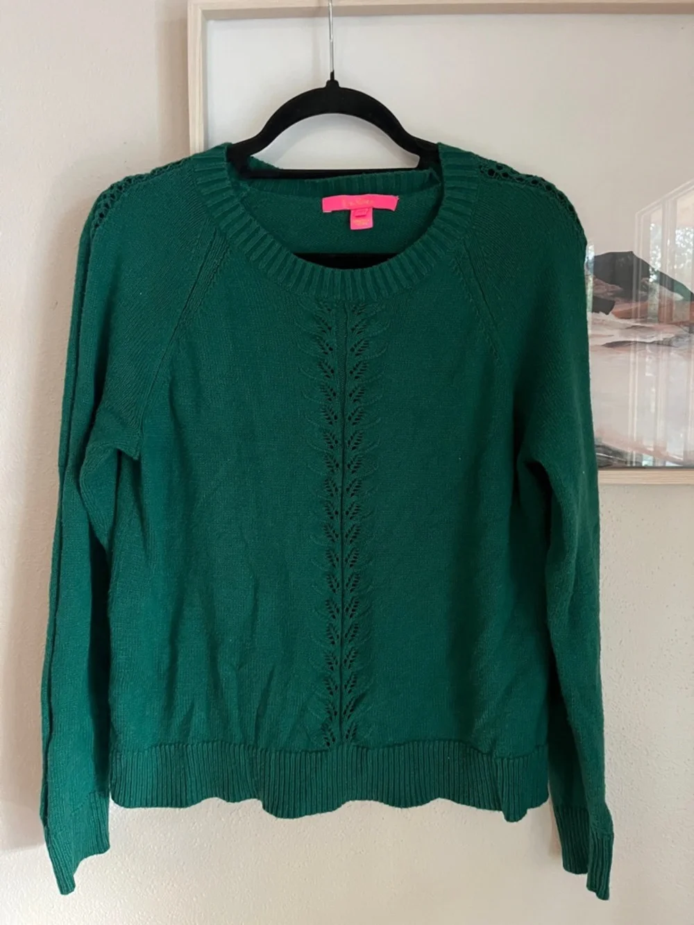 Lilly Pulitzer Esma Crewneck Knit Sweater in Evergreen - Picture 2 of 6